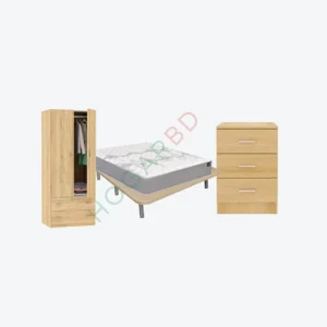 Pack Colchón y Base Tapizada y Muebles de Madera | Personaliza